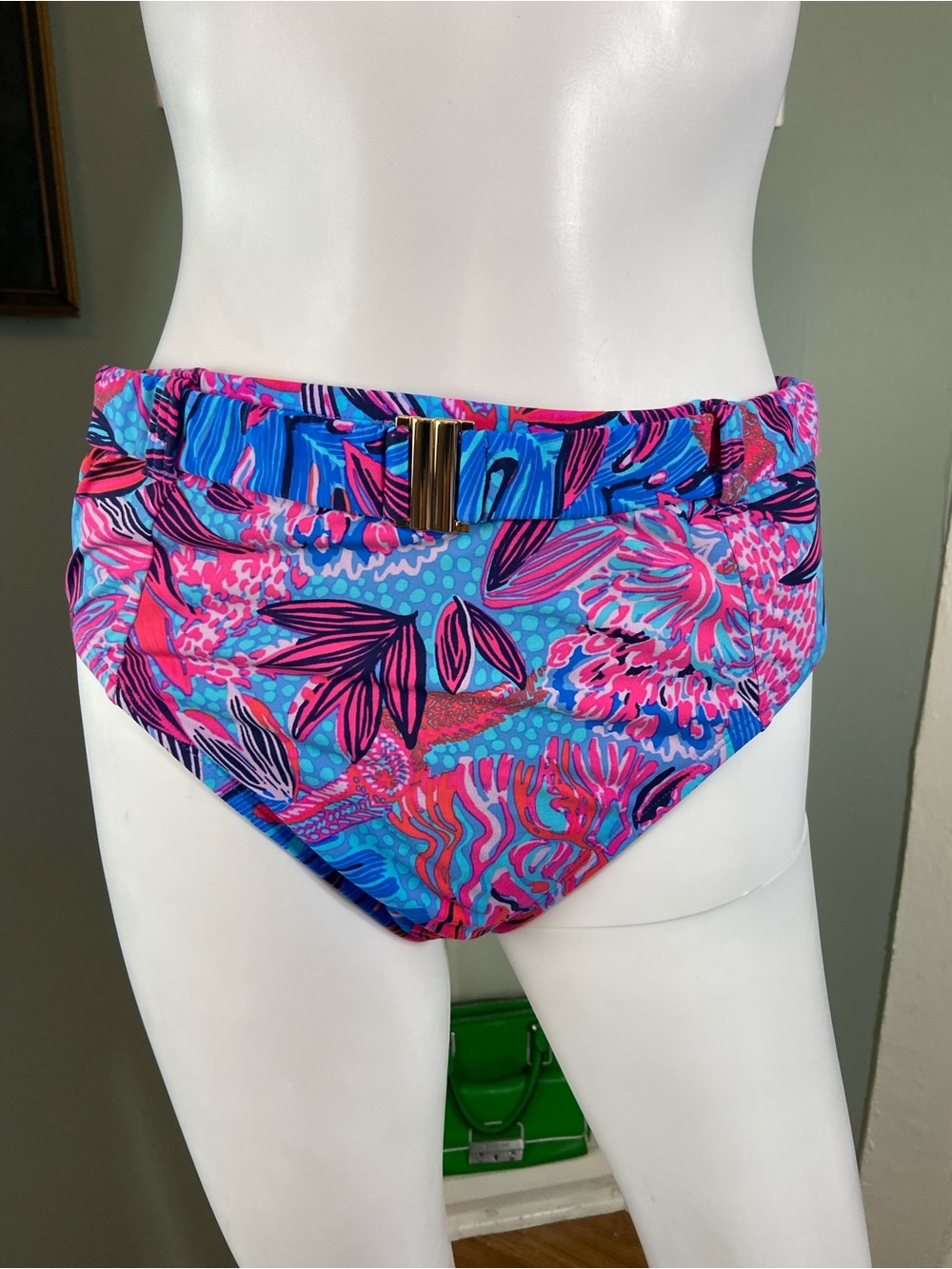 Lilly Pulitzer Sonnie Bikini Bottoms Ruby Red Wild Times Size 6